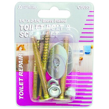 World & Main/Cranbury 650325 C5653 Set 1/4 Toilet Bolts