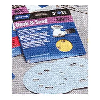 Norton 07660702208 02208 5x8 120 Hook & Sand Disc