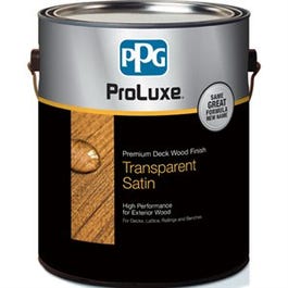 ProLuxe Premium Deck Wood Finish, Transparent Satin, Mahogany, 1-Gallon