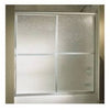 Bathtub & Shower Door, Bypass, Silver With Rain Glass, 59.375-In.