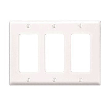 Leviton 002-PJ263-W Decora 3-Gang GFCI Wall Plate ~ White