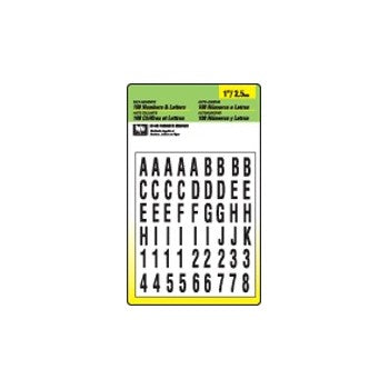 Hy-Ko MM-16 Vinyl Numbers Set, Black & White ~ 1