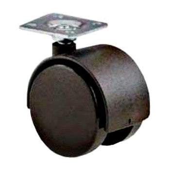 Shepherd 9403 Wheel Caster, Twin Wheels w/Plate, Black - 2