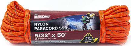 PARACORD NYLON 550 5/32 IN X 50 FT OR