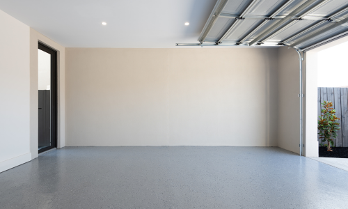 An empty garage.
