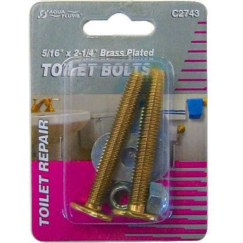 World & Main/Cranbury 640455 C2743 5/16x2-1/4 Toilet Bolts