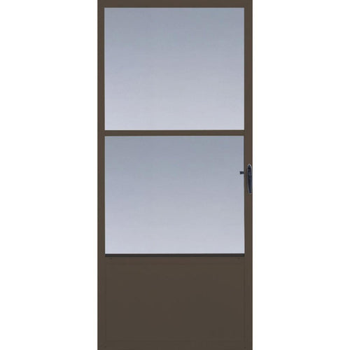 Larson Comfort-Bilt 32 In. W x 81 In. H x 1 In. Thick Brown Self-Storing Aluminum Storm Door