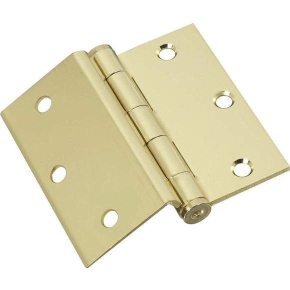 National 3-1/2 In. Square Half Surface Door Hinge (2-Pack)