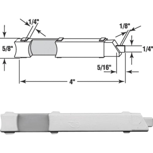 Prime-Line 4 x 5/8 Right Handed Plastic Slide Bolt (20 Piece)
