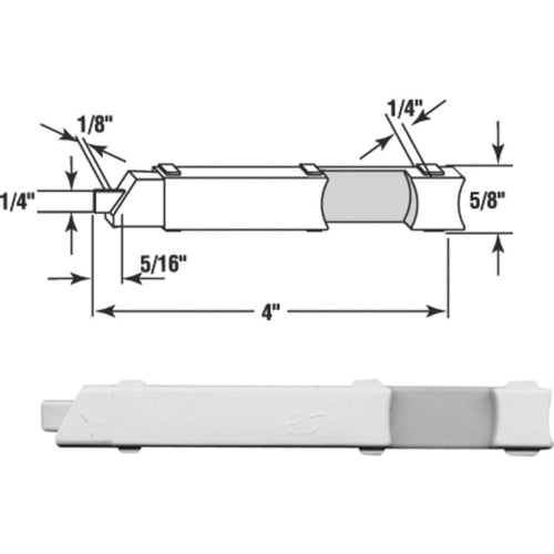 Prime-Line 4 x 5/8 Left Handed Plastic Slide Bolt (20 Piece)