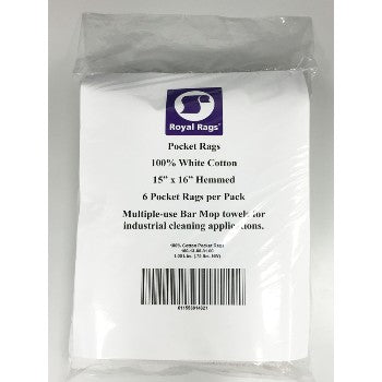 Reclaimed Textiles Co 160-13-06-01.00 01462 6pk Pocket Rags
