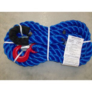 Triple S Rope TS-25LH20 Polypropylen Loop x Hook Tow Rope, 25,000 Lb ~ 1 1/2