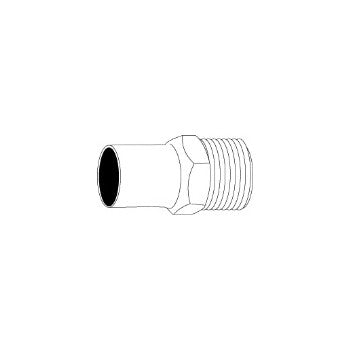 John M Frey Co 2510106089802 3/8x1/2 Copper Red Adapter