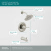 Peerless Elmhurst™ Faucet Tub Shower Trim Kit