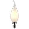 Satco 4 Watt CA10 LED; Frost; Candelabra base; 90 CRI; 2700K; 120 Volt, S21300
