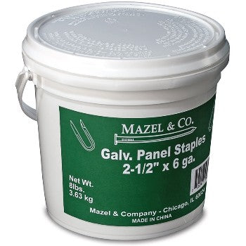 Mazel 11608212 8# Pail2-1/2galv Pane Staples