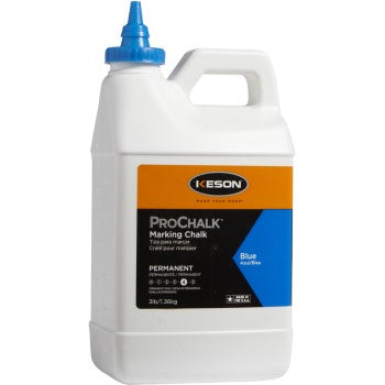 Keson PM103BLUE Perma-Mark Permanent Marking Chalk, Blue ~ 3 lbs