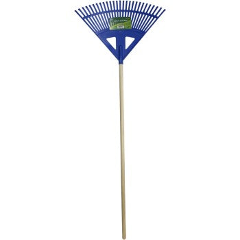 World & Main/Cranbury 104980 Wood Handle Poly Leaf Rake ~ 24