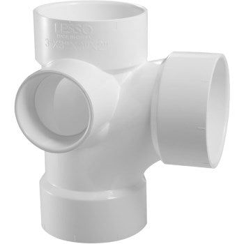 Lesso America Inc LP416-338B 3 x 3 x 3 x 2 DWV Left Inlet Sanitary Tee