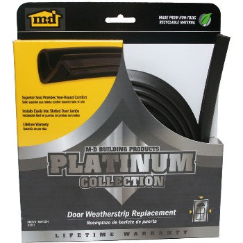 M-D Bldg Prods 91891 Platinum Collection Door Weatherstrip, Brown ~ 84