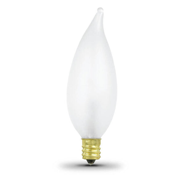 Feit Electric 25-Watt Candelabra Base Frost Flame Tip Incandescent