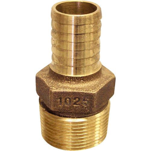 Merrill 1 In. Insert x 3/4 In. MIP Red Brass Hose Barb Adapter