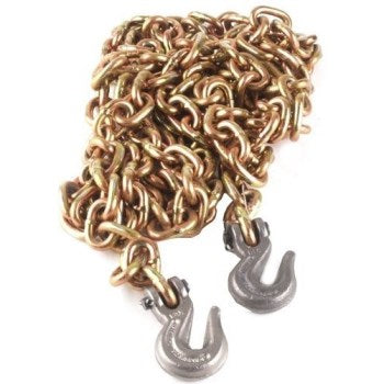 Baron Mfg TC703825 Transport Tow Chain w/Hooks, Grade 70 ~ 3/8