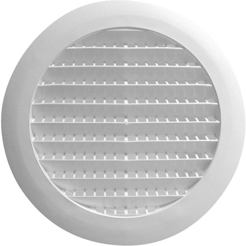Builders Best 6 In. White Plastic Round Eave & Soffit Vent